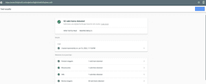 Google Rich Results Test showing valid structured data on DesignRush NYC page.