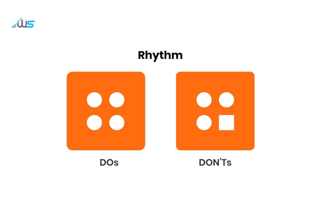 Rhythm is the principle that effectively manages the order of repeated elements.